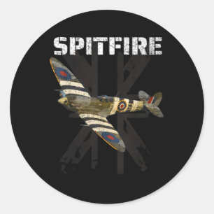 Spitfire Ww2 Schlacht von Großbritannien kämpfen F Runder Aufkleber