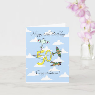 Spitfires 50. Geburtstag (Sky) Karte