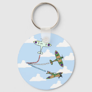 Spitfires - Luftdisplay - Geburtstag Schlüsselanhänger