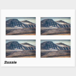 Spitsbergen Landschaftsbild-Foto Rechteckiger Aufkleber