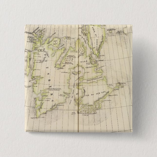 Spitsbergen, Norwegische Karte Button (Vorderseite)