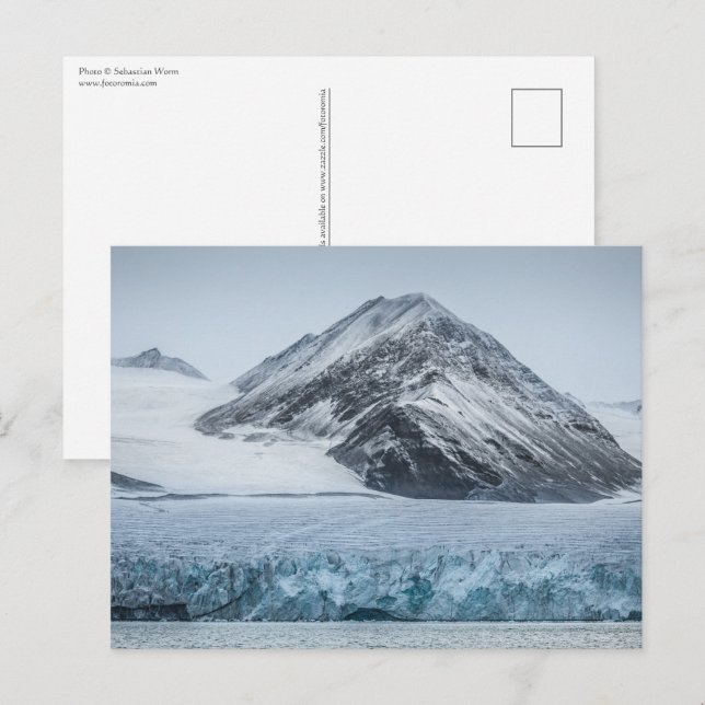 Spitsbergen Svalbard Landschaftsbild-Foto Postkarte (Vorne/Hinten)