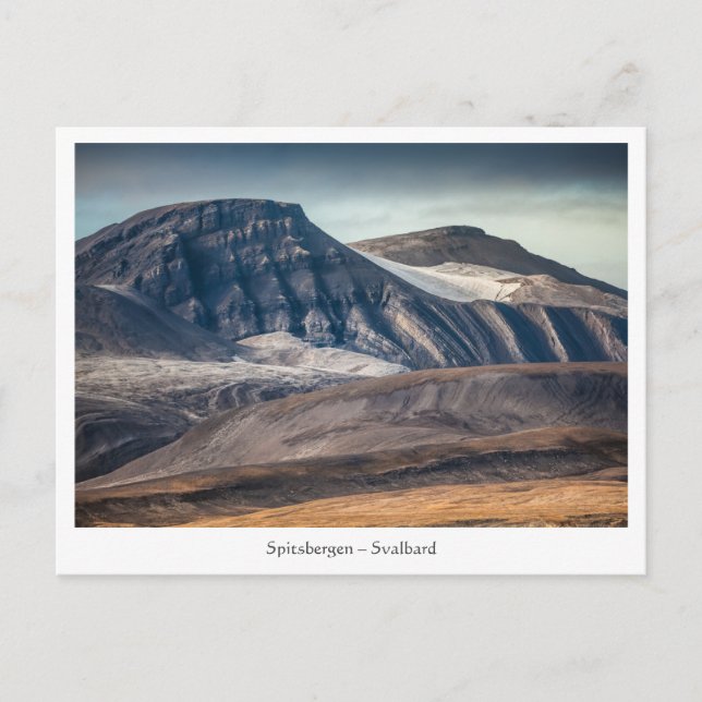 Spitsbergen Svalbard Landschaftsbild-Foto Postkarte (Vorderseite)