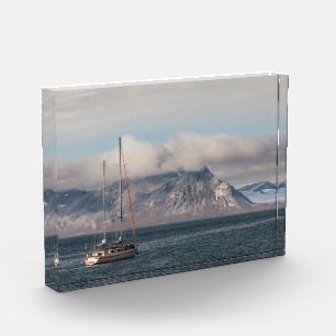 Spitsbergen Svalbard Sailboat Fotoblock