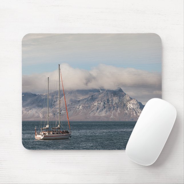 Spitsbergen Svalbard Sailboat Mousepad (Mit Mouse)