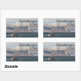 Spitsbergen Svalbard Sailboat Rechteckiger Aufkleber
