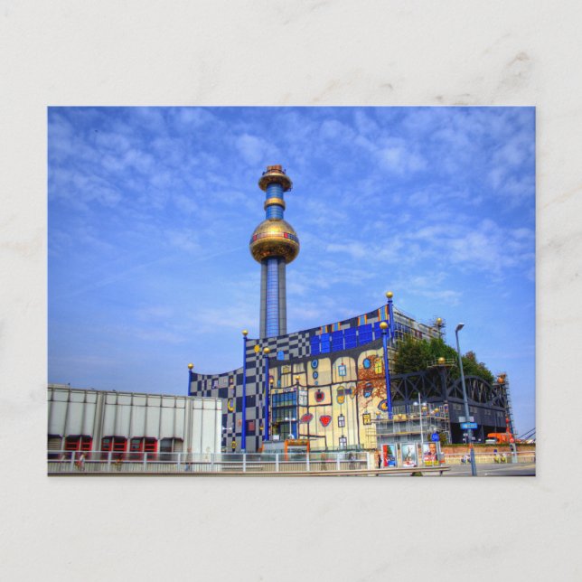 Spittelauer Pflanze zur Abfallverbrennung Postkarte (Vorderseite)