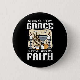 Spitueller Glaube und Gnade – Aufmunternde christl Button
