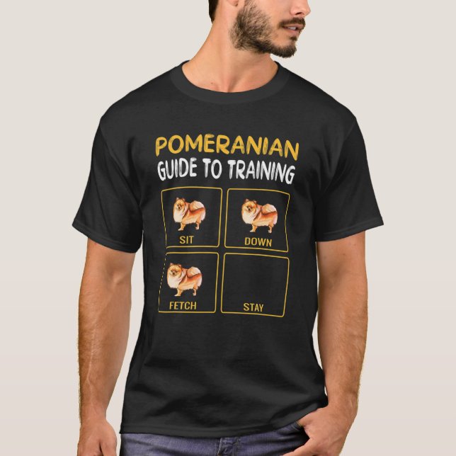 Spitz-Anleitung zum Training von Gehorsam bei Hund T-Shirt (Vorderseite)