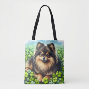 Spitz Aquarell  Kleeblatt Tasche