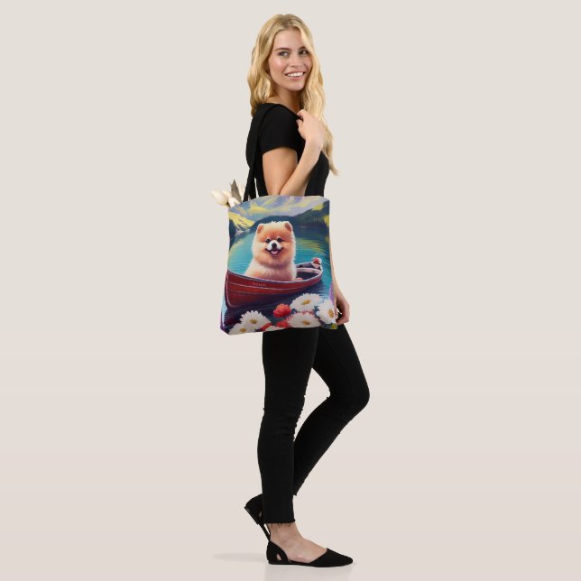 Spitz auf dem Paddle: Ein Landschaftliches Abenteu Tasche (Am Model)