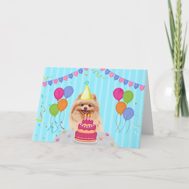 Spitz Birthday Holiday Card Karte (Vorderseite)