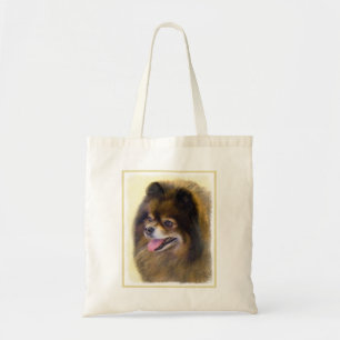 Spitz Black and Tan Painting Original Hund Art Tragetasche