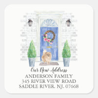 Spitz Blue Dose New Address Label Aufkleber