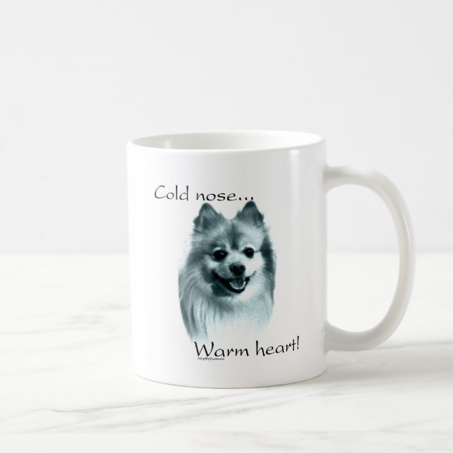 Spitz Cold Nose Warmes Herz Kaffeetasse (Rechts)