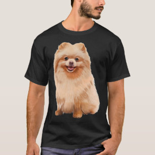 Spitz Dog Aquarellmalerei T-Shirt