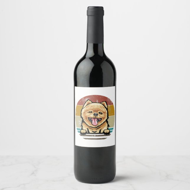 Spitz Dog Food and Beverage Label Set Weinetikett (Vorderseite)