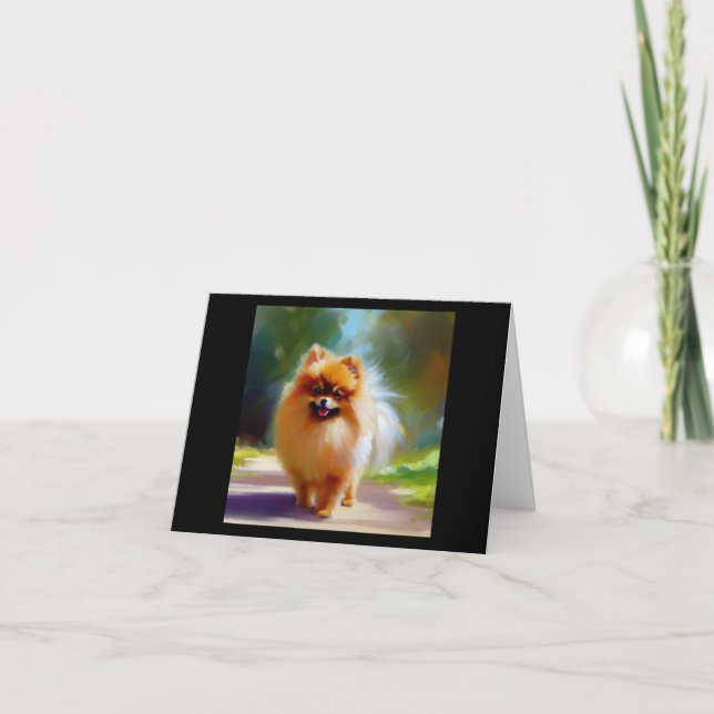 Spitz Dog Karte (Vorderseite)