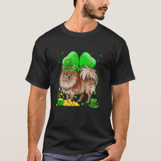 Spitz Dog Lucky Charm St. Patrick's Day Party T-Shirt