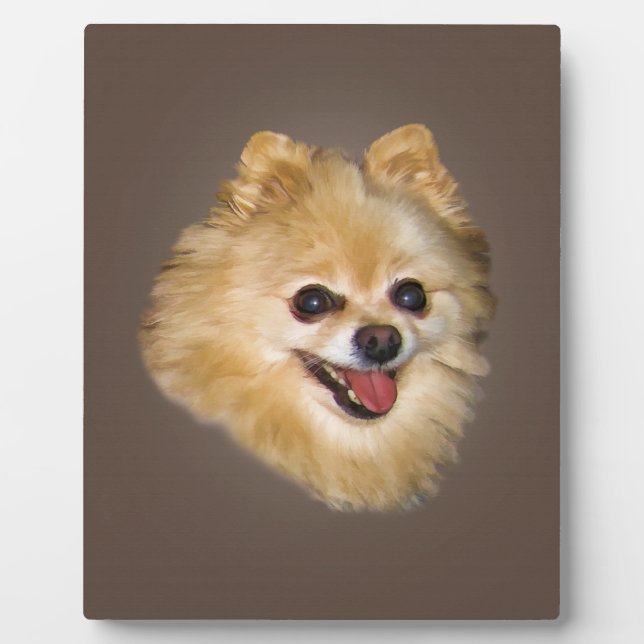 Spitz Dog Plaque Fotoplatte (Vorderseite)