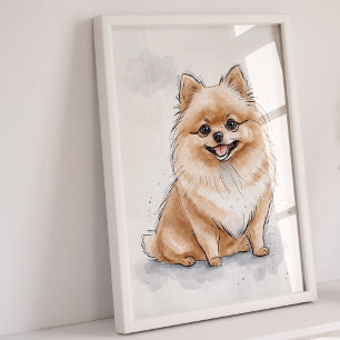 Spitz   Dog Print   Dog Art Print Poster