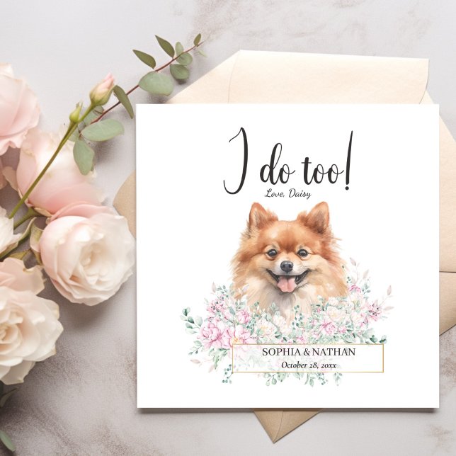 Spitz Dog Wedding Cocktail Napkins Serviette (Von Creator hochgeladen)