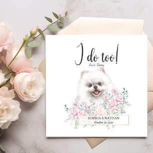 Spitz Dog Wedding Cocktail Napkins Serviette