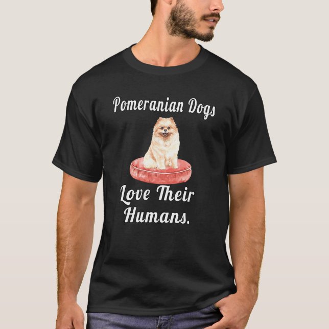 Spitz Eigentümer Spitz Hunde Liebe ihre Menschen T-Shirt (Vorderseite)