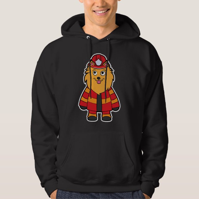 Spitz Feuerwehrmann Hoodie (Vorderseite)