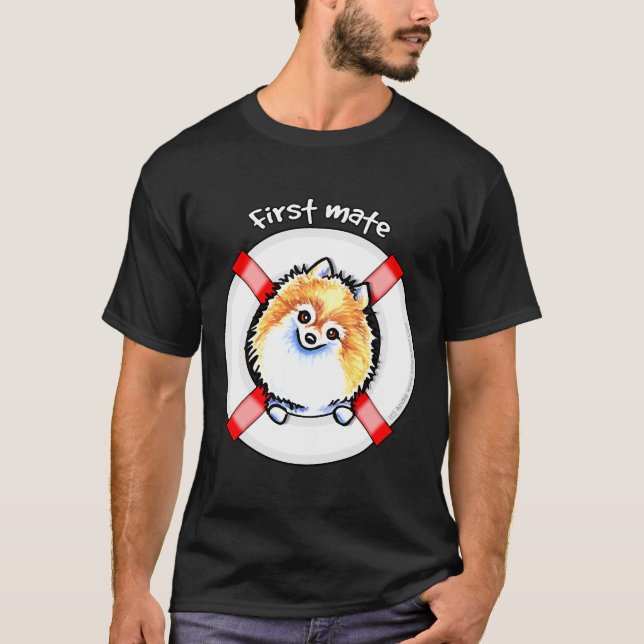 Spitz First Mate Angepasst T-Shirt (Vorderseite)
