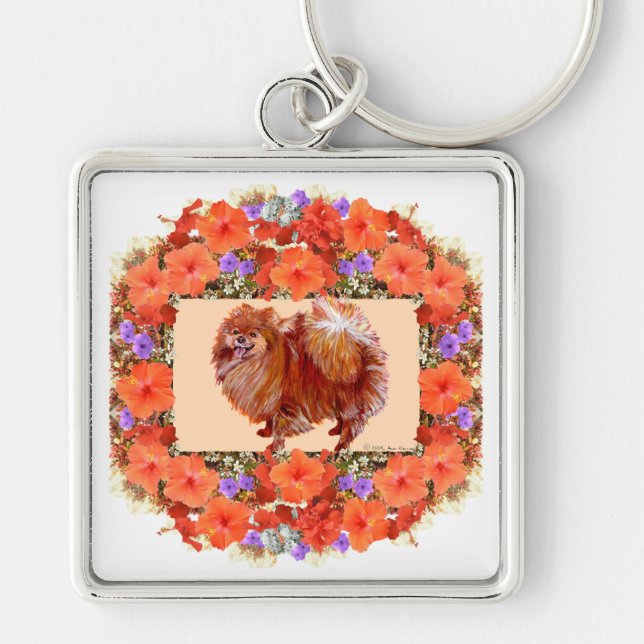 Spitz Floral Schlüsselanhänger (Vorne)