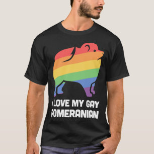 Spitz Funny Gay Dog Lgbt Pride T-Shirt