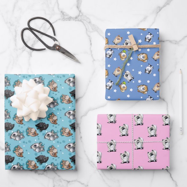 Spitz Geschenkgutschrift Wrap Flachblatt Set 3 Geschenkpapier Set (Vorderseite)