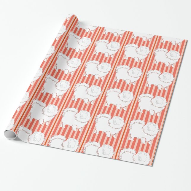 Spitz Geschenkpapier orange Mandarine (Ungerollt)