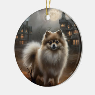 Spitz Halloween Beängstigend Keramik Ornament