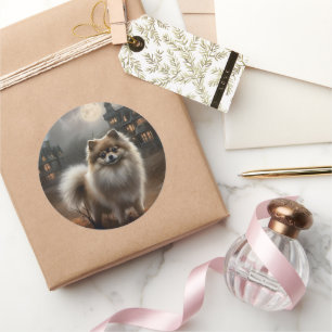 Spitz Halloween Beängstigend Runder Aufkleber