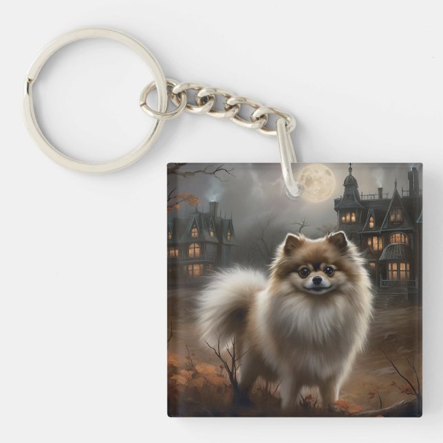 Spitz Halloween Beängstigend Schlüsselanhänger (Vorderseite)