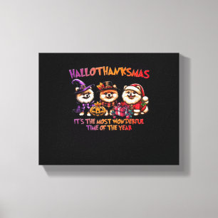 Spitz Halloween Erntedank Weihnachtsklasse Leinwanddruck
