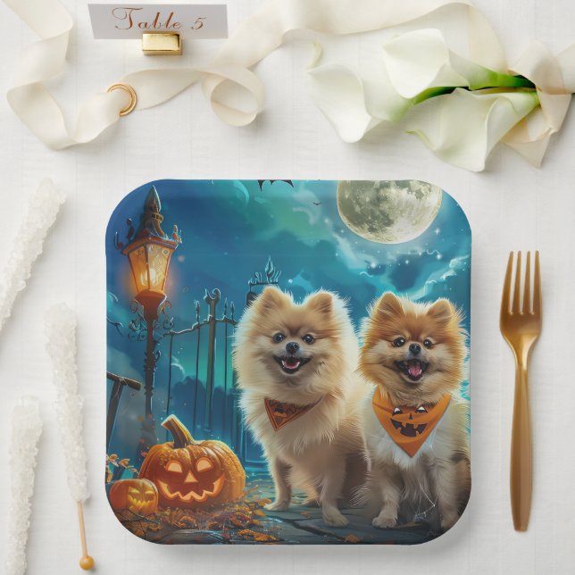 Spitz Halloween Spooky Pappteller (Hochzeit)