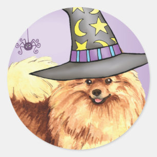 Spitz Hexe Runder Aufkleber