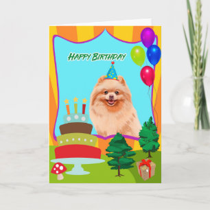 Spitz Hund Geburtstag Karte