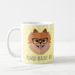 Spitz-Hund in den Nerd-Gläsern | POMER-BRAINY-AN Kaffeetasse