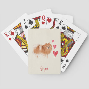 Spitz Hund Personalisiert Name des Tieres Spielkarten