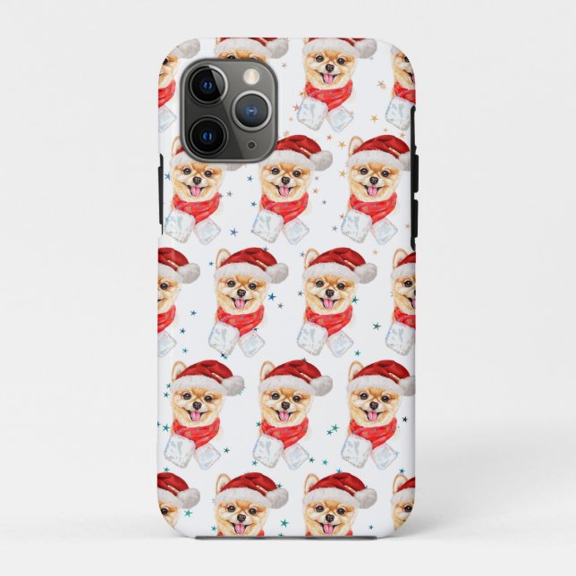 Spitz Hund züchten Weihnachtsstars Case-Mate iPhone Hülle (Rückseite)