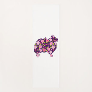 Spitz Hunde Blume Muster Spitze Lover Yogamatte