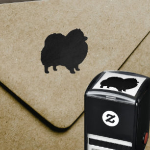 Spitz Hunde Silhouette Permastempel