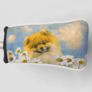 Spitz in den malenden Gänseblümchen - Golf Headcover