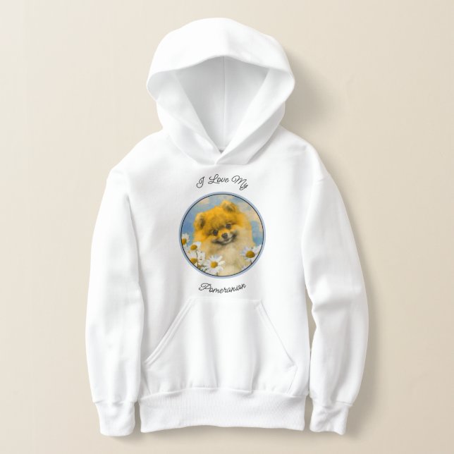 Spitz in der Malerei von Daisis - Originale Hundek Hoodie (Ablage )