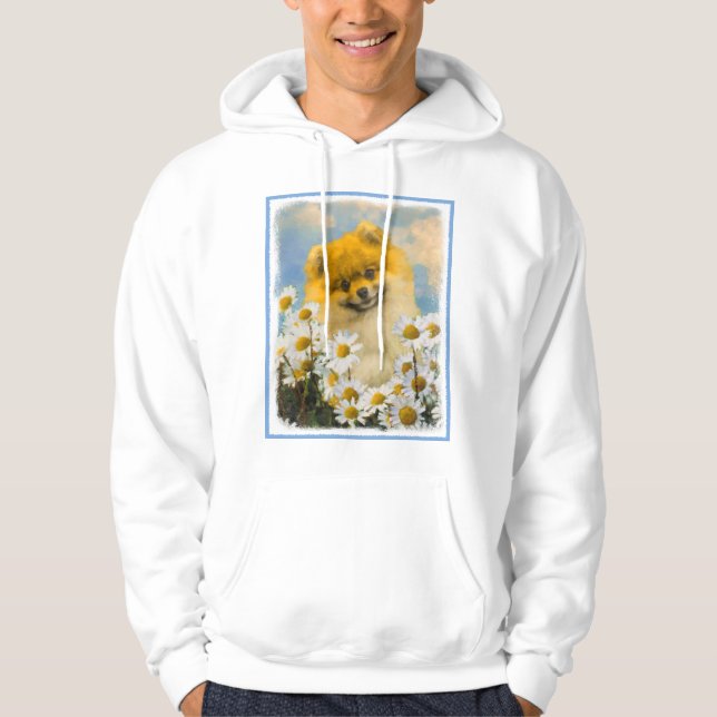 Spitz in der Malerei von Daisis - Originale Hundek Hoodie (Vorderseite)