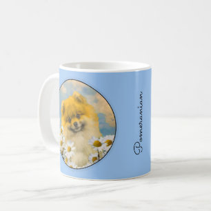Spitz in der Malerei von Daisis - Originale Hundek Kaffeetasse